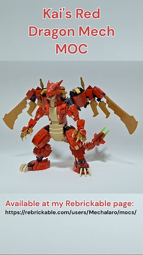 Build a Mech Dragon with Kai's Red Mech - Instructions Available
