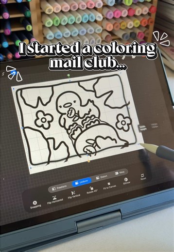 March mail incoming… These four coloring pages could be yours, plus other goodies! #coloringpage #snailmail #illustration #journaling #cozymail