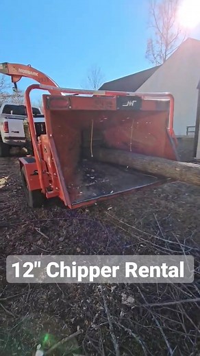 This is a 12 Morbark chipper we rented from harco. Any homeowner can rent it! #chipper #skidsteer | Jack Haul Trades