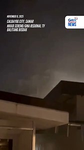 Strong winds and heavy rain brought by Typhoon #UwanPH were felt in Calbayog City, Samar on Saturday evening, November 8, 2025. | via Nikko Sereno/GMA Regional TV Balitang Bisdak | GMA News