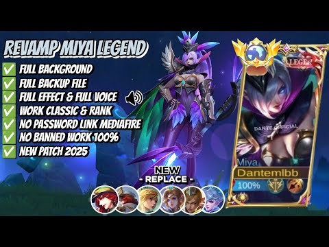 REVAMP Script Skin Miya Legend - Modena Butterfly No Password | Full Effect Voice | Patch Terbaru