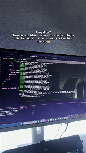 Não fiquei triste, estude programação 👍🏼😅 . . . #programação #dev #java #tecnologia #software