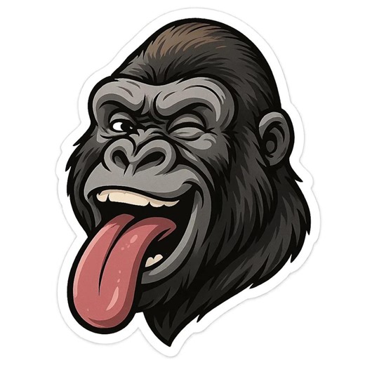 4x Gorilla Stickers Majestic Monkey Stickers Animal Motif Waterproof for Car Laptop Decoration Powerful Illustration 9 X 9 Cm - Etsy