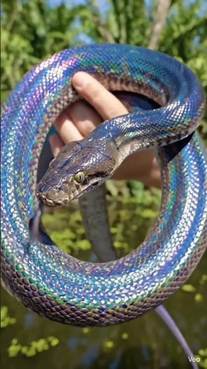 Nature’s Biggest Secret: The Living Prism Snake 🌈🐍i found a REAL life Rainbow snake 😱 #naturelovers
