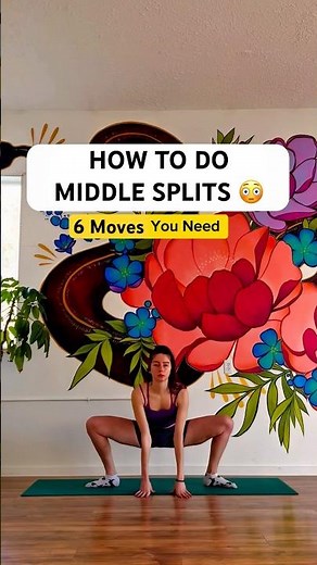 6 Secret Exercises for a Deeper MIDDLE SPLIT😎 #flexibility #stretching #yoga #shorts