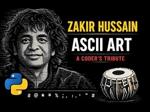 Zakir Hussain in ASCII Art | (Python)