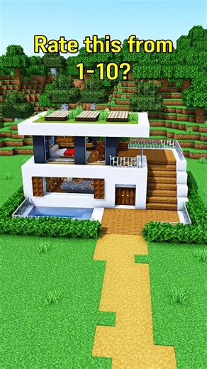 Minecraft Easy Modern House 🏡 #minecraft #minecraftshorts #shorts #viralshorts #trendingshorts