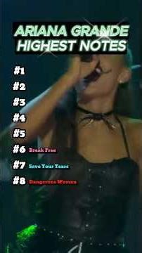 Ariana Grande Highest Notes Live #arianagrande #musicshorts #highnotes