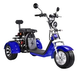 2000W Electric 3 Wheel Fat Tire Scooter Trike Harley Chopper Style