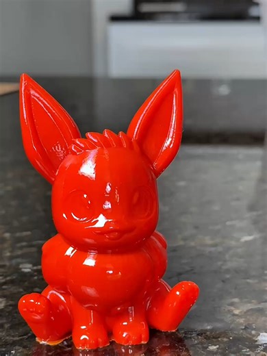 Vapor smoothing ABS for a glossy finish. No sanding required. Steps: Elevate the print Use acetone-soaked paper towels Seal the container Check every few minutes Printed on the Elegoo Centauri Carbon Print time: 4 hours 30 minutes Filament used: 30g ABS Follow Inland Filament for more print techniques and material tips. Model: Pokémon Chibi Eevee by SnapPrint3D_SuperCrazyPrints https://makerworld.com/en/models/51158-pokemon-chibi-eevee-no-support#profileId-53001 #3dprinted #ABSFilament #3DPrinti