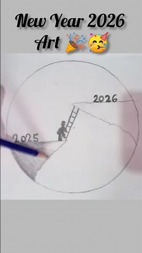 From 2025 to 2026 ✨ A Powerful Pencil Sketch About Growth & Hope