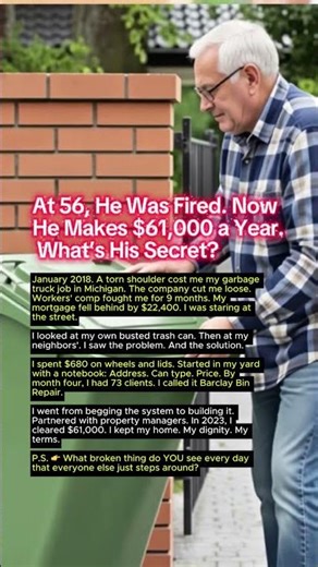 At 56, He Was Fired. Now He Makes $61,000 a Year. What’s His Secret?