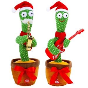 [Hot Item] LED Dancing Talking Cactus Plush Toys Stuffed Electric Dancing Cactus