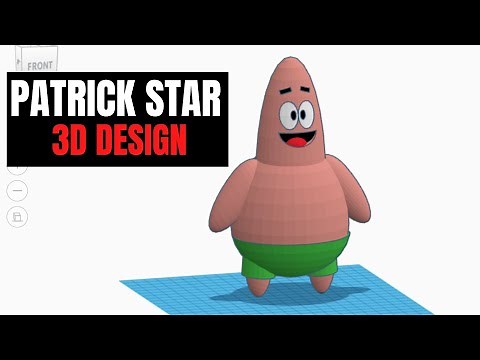 TinkerCAD - Tutorial for Beginners - How to 3D Design Patrick Star from SpongeBob SquarePants. EASY!
