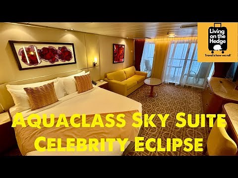 Celebrity Eclipse Retreat Aqua Class Sky Suite Room Tour - Suite 2119 #celebritycruises #roomtour