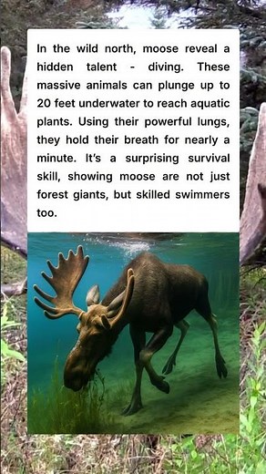 Moose Underwater Nature’s Surprising Diver #moose #nature