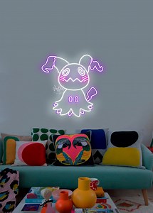 GHOST Japanese ANIME Character - LED Neon Sign, Custom Neon, Neon Light - Etsy