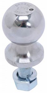 2" Hitch Ball with Internal Thread - 3/4" Diameter x 2" Long Shank - Chrome - 3.5K Brophy Trailer Hi