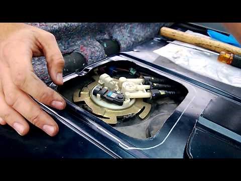 Cutting Fuel Pump Access Panel and Removing Fuel Pump Assembly - 86 Trans AM with 02 Gas Tank