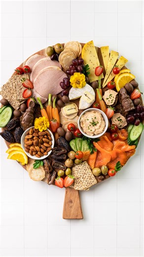 A grazing platter is a great way to provide an appetising selection of nibbles for guests. You can cater to all sorts of tastes, it looks impressive and, best of all, you can pull it all together with very little effort using quality ready-to-eat products. | Fresh