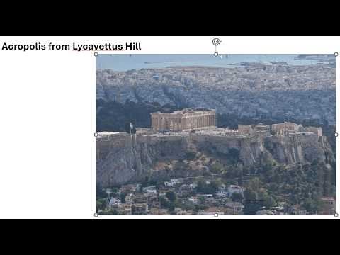 Viewing Athens area landmarks from higher elevations