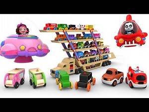 Pinky and Panda fun Play with Multi Transport Toy Cars