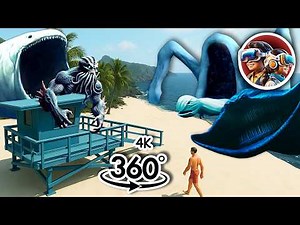 360 Giant Sea Monsters Fly From Ocean Size Comparison | 360 video 4k