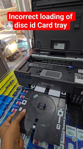 Epson L8050 L18050 printer Incorrect loading of disc id Card tray error problem id tray not working