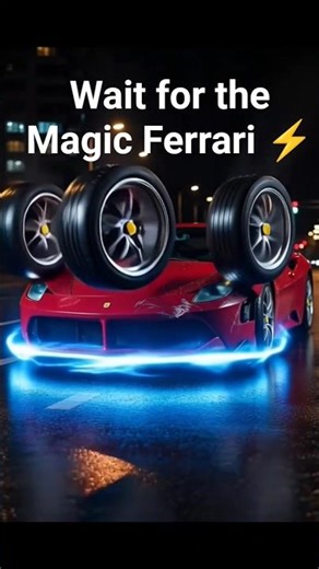 AI Ferrari Lightning Speed ⚡ Sparks on the Road! #cartransformation
