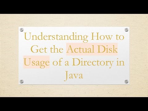 Understanding How to Get the Actual Disk Usage of a Directory in Java