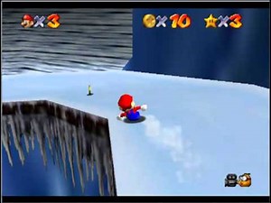 Super Mario 64 - Ice Level - Slide Shortcut