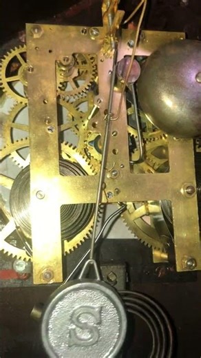 Antique sessions mantle clock after overhaul #antique #antiqueclock #mantleclock #shelfclock