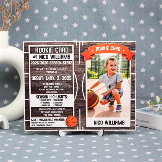 Personalized Basketball Birthday Rookie Card for Kid, Sport Themed Birthday Party Decoration - Etsy