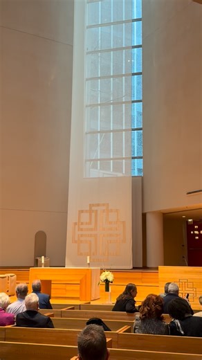 See you tomorrow| Nos vemos mañana 11:00 AM Mass 12:00PM Birthdays of the month celebration 🎂🪅🎉 1:00 PM Misa 5:00 PM Jazz vespers (Also, the snow falling outside the Sanctuary windows, the organ playing in the background 👨‍🍳🤌) | Saint Peter's Church