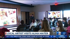 Artist Clare Fallon visits Washburn Rural