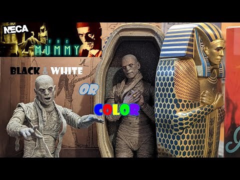 Neca Mummy Color or Black and White and the Accessory set Unboxing, Review and Comparison. Universal