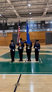 Video for Color Guard Sequence 1 - Sample Presenting the Colors at a typical basketball game or other type of event such as a local football or soccer game. | Air Force Junior ROTC