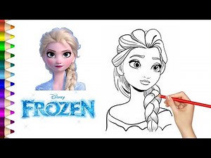 Draw Disney Princess Elsa | Frozen Drawing Tutorial for Beginners 🎨