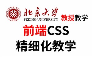 北大教授教学CSS简介应该如何自学，小白强烈建议学习