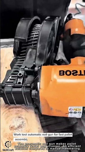 Work tool automatic nail gun for fast pallet assembly