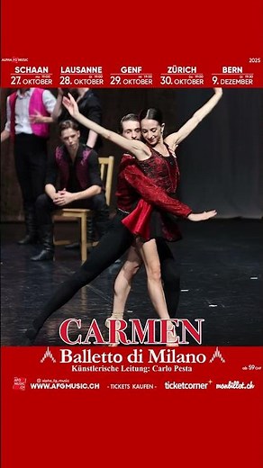 Ballett "Carmen" des italienischen Staatstheaters Balletto di Milano in der Schweiz