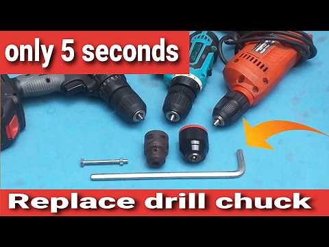 Easy and fast way to Replace drill chuck !! Woodworking Tips and tricks
