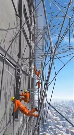 Hyper-Realistic Ragdoll Physics Test | 3D Construction Simulation