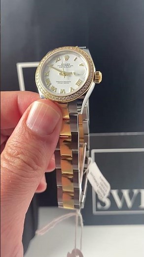 Rolex Datejust 28 Steel Rolesor Yellow Gold Diamond Ladies Watch 279383 Review | SwissWatchExpo