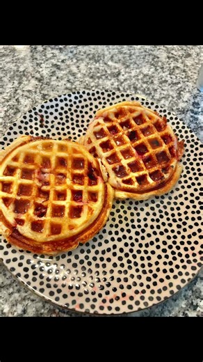 I got a waffle maker and this was my first attempt making waffles. Don’t judge them by how they look tho. They tasted awesome. I did a gluten free batter and I added fresh strawberries and to make the batter a tiny bit sweet I added some vanilla extract and honey. If anyone has any tips on making waffles I’m here for it.