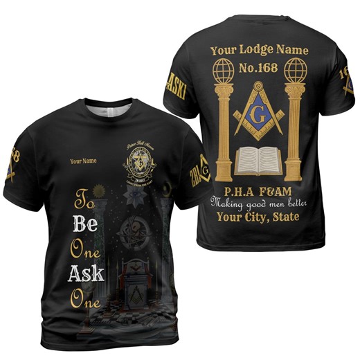 Personalized Lodge Name Freemasonry Prince Hall PHA F&AM to Be One Ask One 3D T-shirt Size S-5XL - Etsy