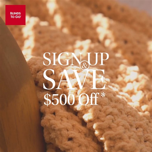 Unlock VIP Savings – grab your exclusive code now and enjoy up to $500 off, but hurry, this offer won't last long! | Blinds To Go