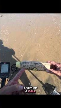 Message ON a Bottle?🏝️ #beachmetaldetecting #messageinabottle #beach