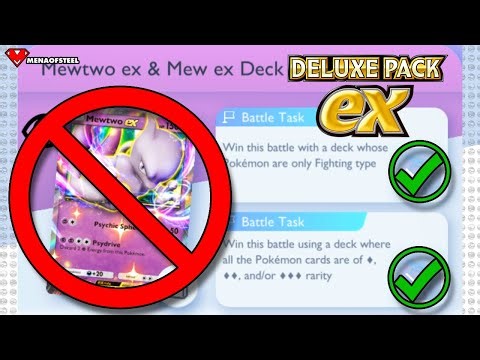 How to Beat Mewtwo EX (DELUXE PACK EX) Expert Solo Battle with ONLY FIGHTING TYPES! (LOW RARITY)