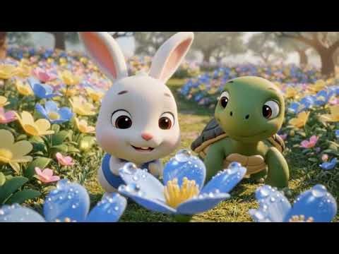 Rabbit & Turtle: Lost in the Flower Garden 🌸🌈 | Calm Colors Story for Kids